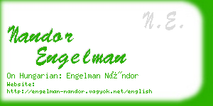 nandor engelman business card